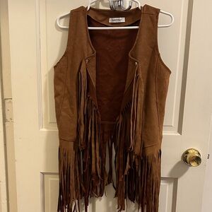 Brown Fringe Vest